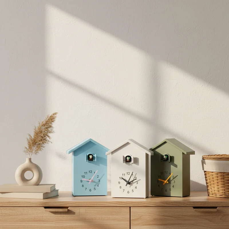Koekoeksklok Wandklok Hout Quartz Scandinavisch Minimalistisch Retro Nostalgie Woonkamer Keuken Kantoor | Sansoti