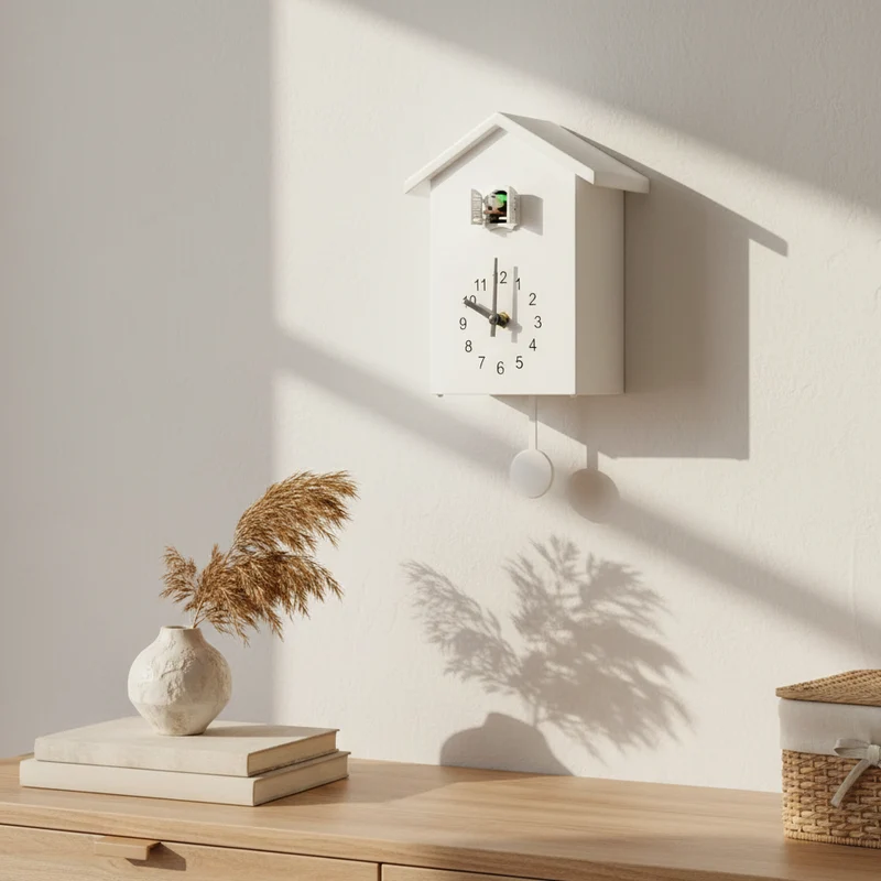 Koekoeksklok Wandklok Hout Quartz Scandinavisch Minimalistisch Retro Nostalgie Woonkamer Keuken Kantoor | Sansoti