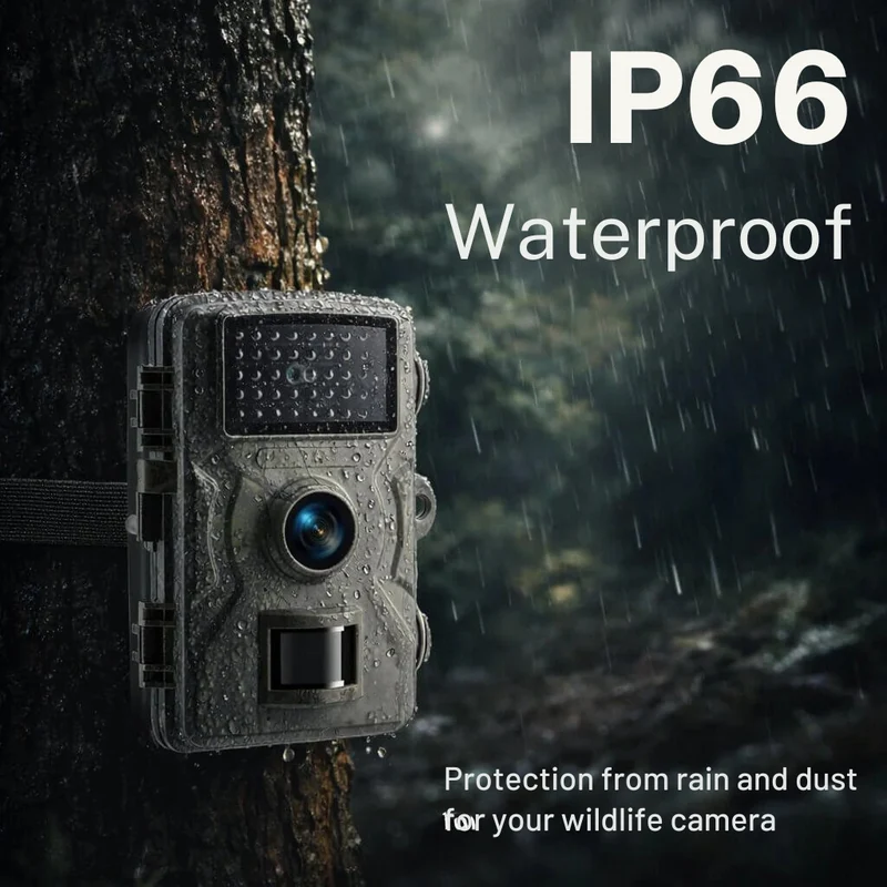 Wildcamera met Bewegingsmelder Nachtzicht IP66 Waterdicht voor Foto en Video Outdoor Dieren Natuur Tuin | Sansoti