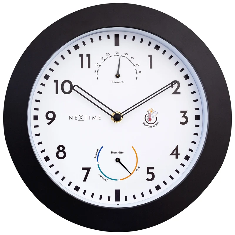 Weatherstation - Wall clock - 25.5 cm -weatherproof - Daisy