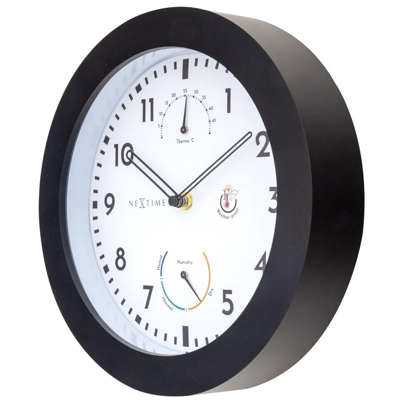 Weatherstation - Wall clock - 25.5 cm -weatherproof - Daisy