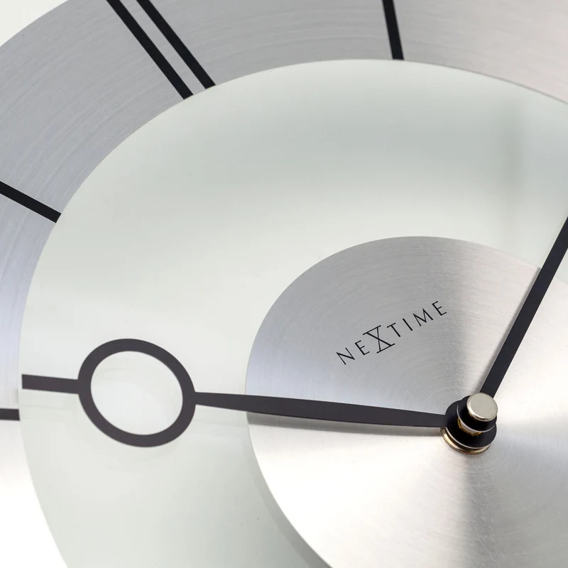 Wall clock - 31 cm - Aluminium - Glass - 'Retro'