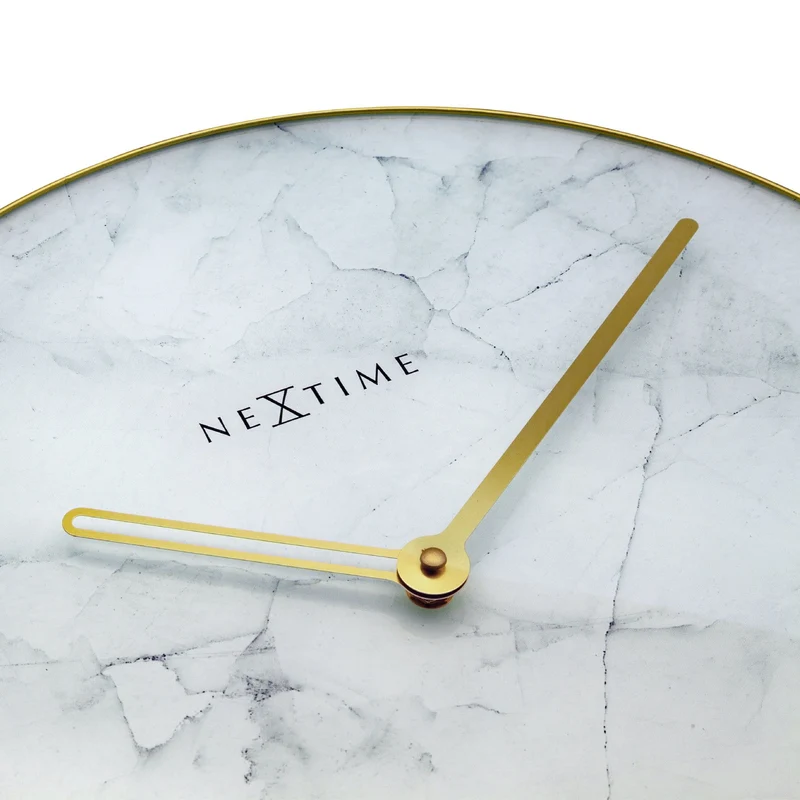 Wall clock - 40 cm - Glass / Metal - 'Marble'