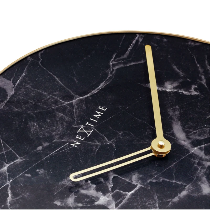 Wall clock - 40 cm - Glass / Metal - 'Marble'