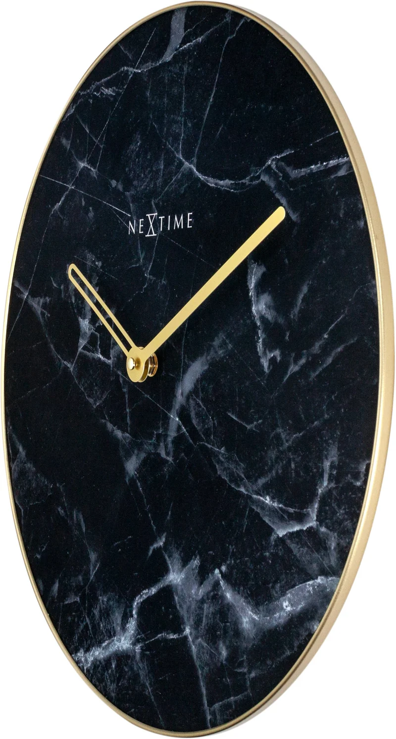 Wall clock - 40 cm - Glass / Metal - 'Marble'
