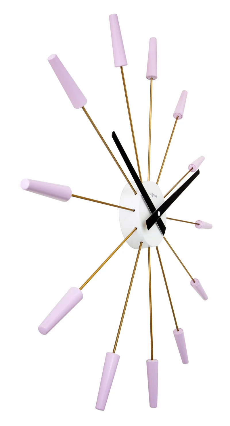 Silent Wall clock - Vintage - 58cm - Stainless Steel - 'Plug Inn'