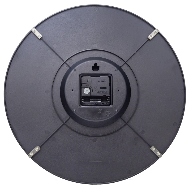 Wall clock - 35 cm - Dome Glass - 'Edge Wood Dome'