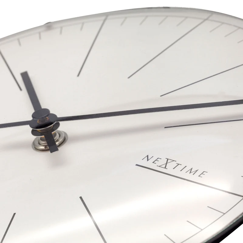 Wall clock/ Table clock- 20 cm- Glass - Dome Shaped Glass- 'Big Stripe Mini Dome'
