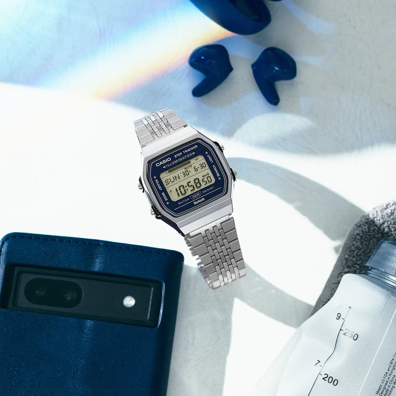 Casio Vintage ABL-100WE-2AEF Armbanduhr Schwarz • Schrittzähler • Bluetooth-Smartphone-Verbindung