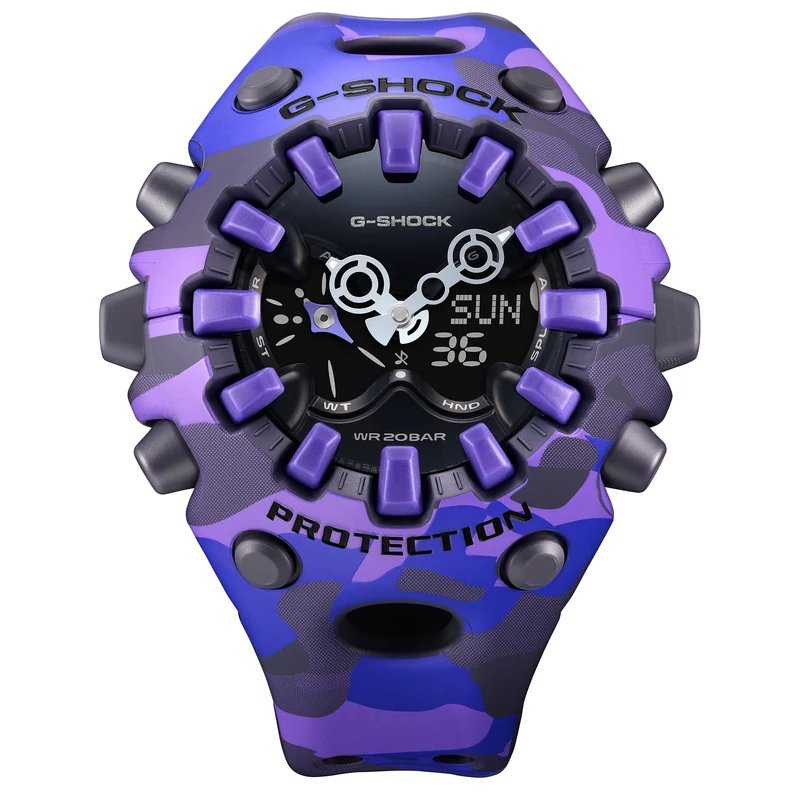 Casio G-Shock GA-V01CMG-6AER Unisex Armbanduhr • Bold Camo Tarnmuster • Stoßfest & 20 bar wasserdicht
