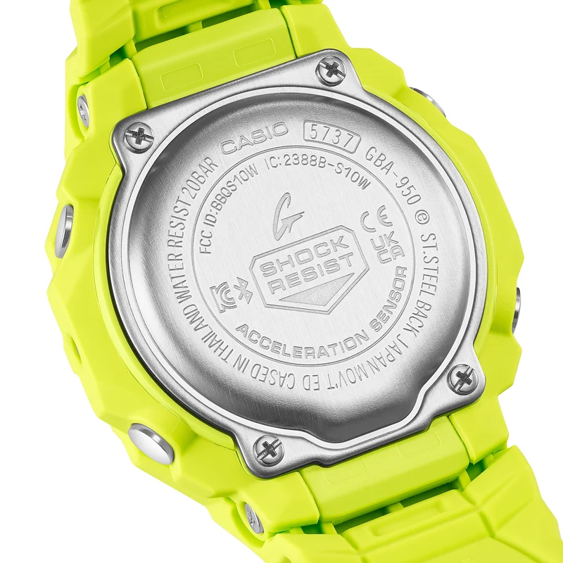 Casio G-Shock GBA-950-9A3ER Herren Armbanduhr • Biobasiertes Resin • Bluetooth Fitness-Tracking
