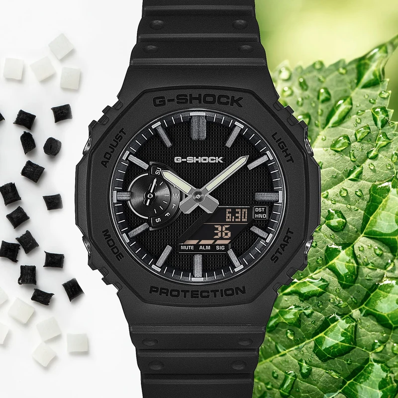 Casio G-Shock GA-2100LXB-1AER Herren Armbanduhr • Biobasiertes Resin • Luxe Black Design