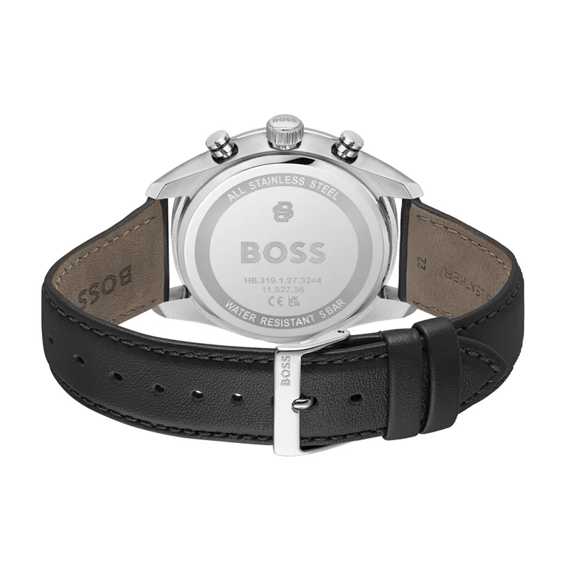 BOSS Grand Prix 1514343 Herrenuhr Schwarz • Quarzwerk • Klassisches Design
