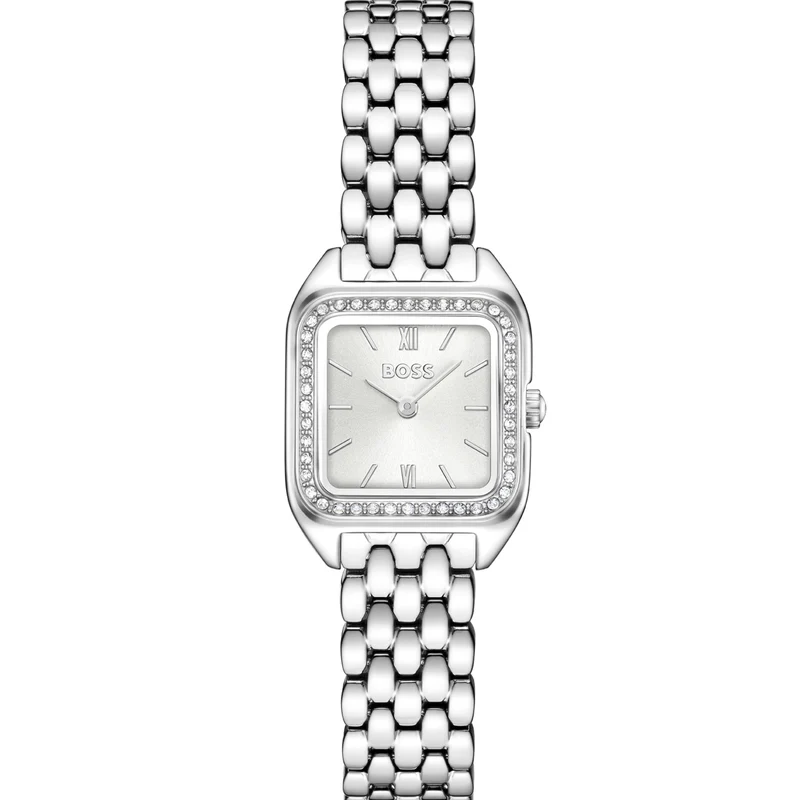 BOSS Mae Petite 1502882 Damenuhr Metallic Grau • Mineralglas • Edelstahlgehäuse