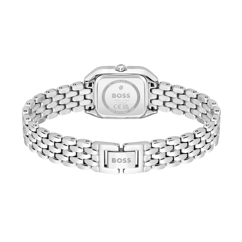 BOSS Mae Petite 1502882 Damenuhr Metallic Grau • Mineralglas • Edelstahlgehäuse