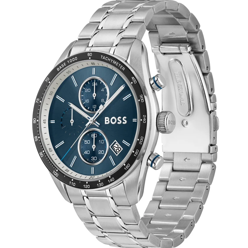 BOSS Grand Prix 1514344 Herrenuhr Schwarz • Quarzwerk • Chronograph-Design