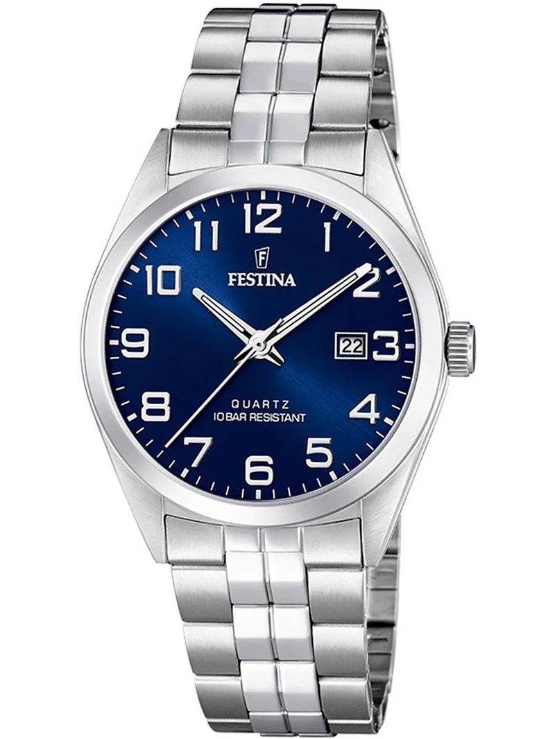 Festina Classics F20437/3 Herrenuhr Blau • Mineralglas • 10 ATM wasserdicht