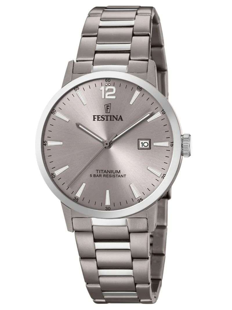 Festina Klassik F20435/2 Unisex • Titan-Gehäuse und Armband • Mineralglas mit Datumsanzeige