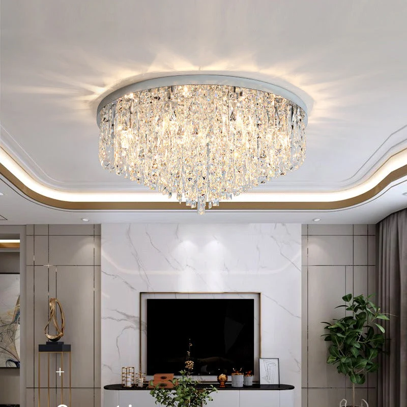 Kristallen Hangkroonluchter LED E14 Warm Wit Verstelbaar Eetkamer Bar Woonkamer Luxe Plafondverlichting | Sansoti