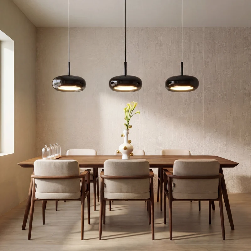 Drievoudige Hanglamp Keukeneiland Glas & IJzer LED Verstelbaar Modern Design Verlichtingsoppervlak 15m² | Sansoti