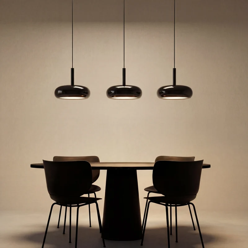 Drievoudige Hanglamp Keukeneiland Glas & IJzer LED Verstelbaar Modern Design Verlichtingsoppervlak 15m² | Sansoti