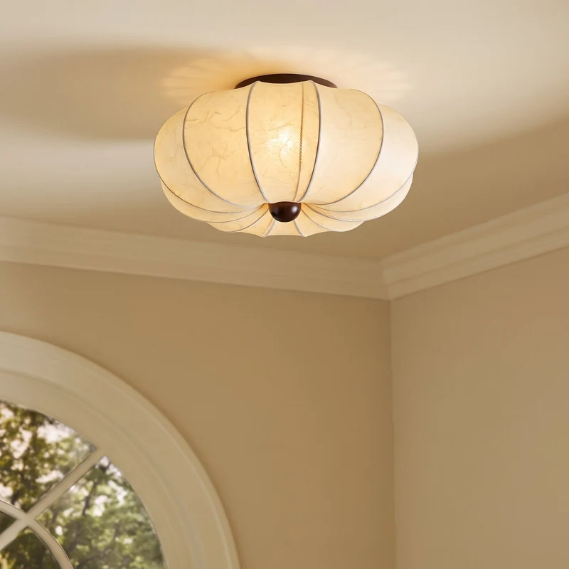 Plafondlamp Zijdeglans Stof Middeleeuwse Stijl E27 LED Sfeerverlichting Woonkamer Slaapkamer Hal 40-60cm | Sansoti