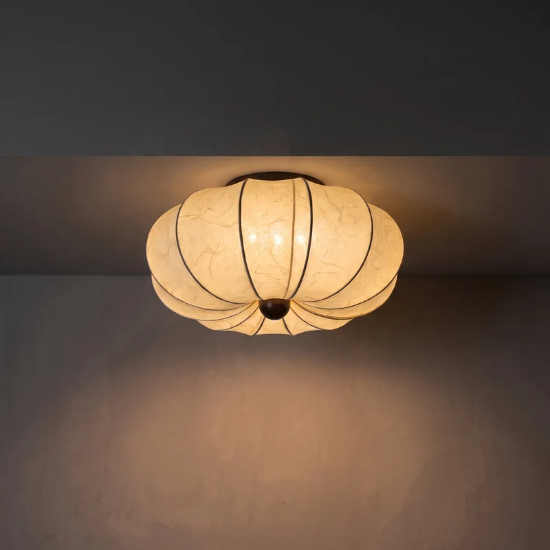 Plafondlamp Zijdeglans Stof Middeleeuwse Stijl E27 LED Sfeerverlichting Woonkamer Slaapkamer Hal 40-60cm | Sansoti