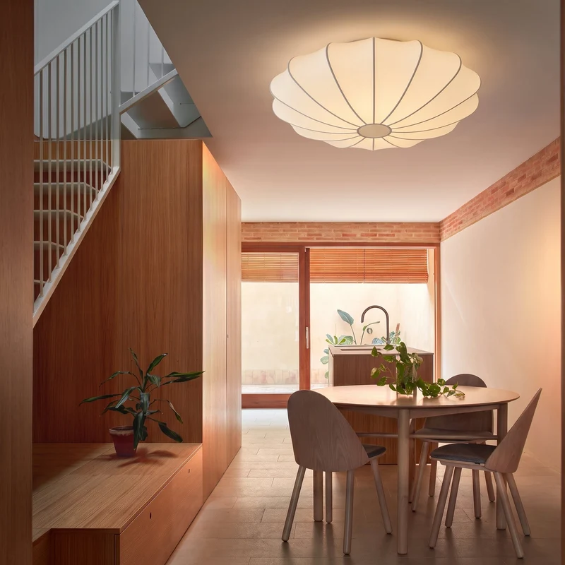 Plafondlamp Cocon Zijdevezel Warm Wit Sfeerverlichting Woonkamer Slaapkamer Eetkamer Ontspanning Design | Sansoti