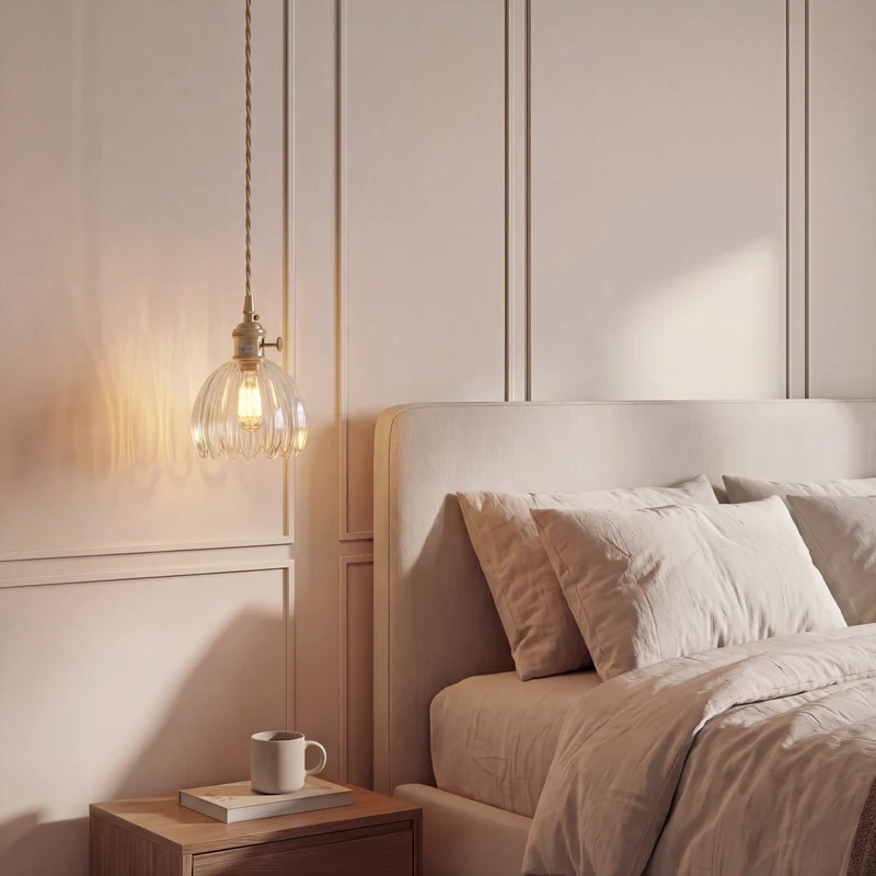Glazen Hanglamp E27 Glas-Metaal Combinatie Scandinavisch Design Eetkamer Woonkamer Eetkamerlamp Minimalisme | Sansoti