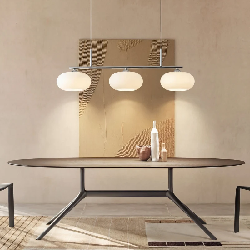 Geometrische Hanglamp 3-Lichts Metaal Glas Eetkamer Keukeneiland Verstelbaar Modern Scandinavisch Design | Sansoti