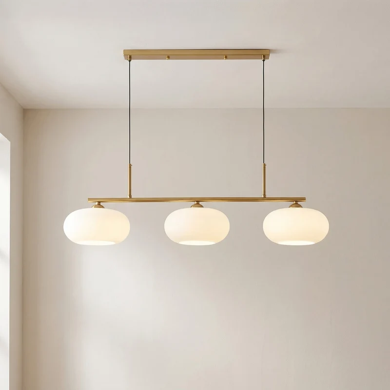 Geometrische Hanglamp 3-Lichts Metaal Glas Eetkamer Keukeneiland Verstelbaar Modern Scandinavisch Design | Sansoti