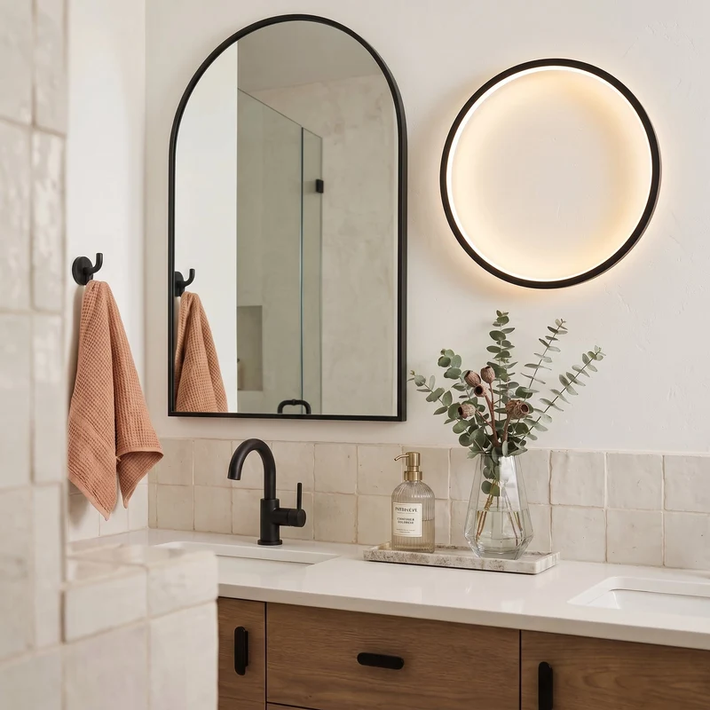 Moderne Ringwandlamp LED USB Acryl Minimalistisch Design Metaal Sfeerverlichting voor Woonkamer Bar Interieur | Sansoti