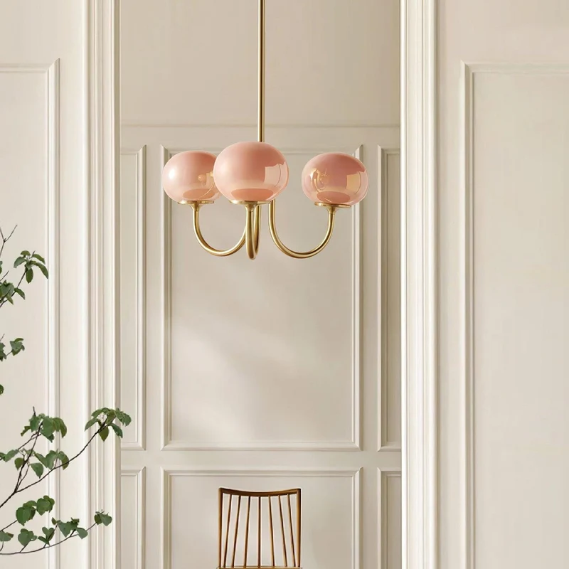 Glazen Bollen Kroonluchter Matglas Warm Wit Licht Eettafel Woonkamer Hal Verlichting Gesmeed IJzer Modern | Sansoti