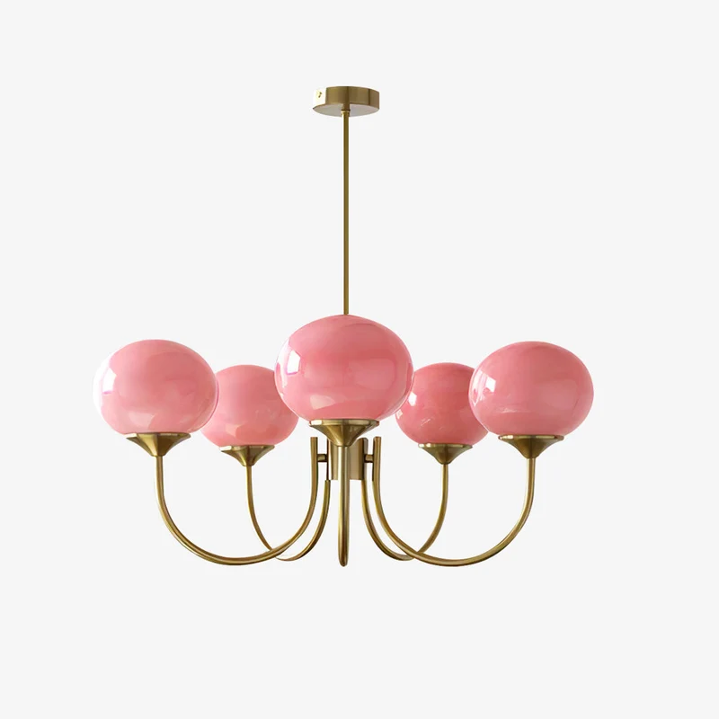Glazen Bollen Kroonluchter Matglas Warm Wit Licht Eettafel Woonkamer Hal Verlichting Gesmeed IJzer Modern | Sansoti