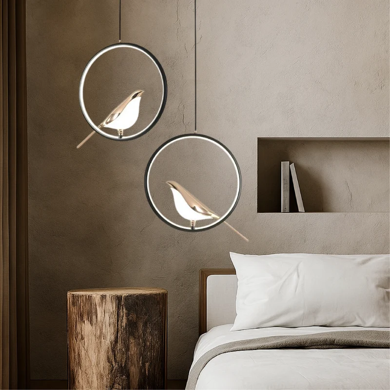 Hanglamp Vogels op Tak Metaal LED Warm Wit 3000K Zwart Goud Eettafel Woonkamer Sfeerlicht Design Interieur | Sansoti