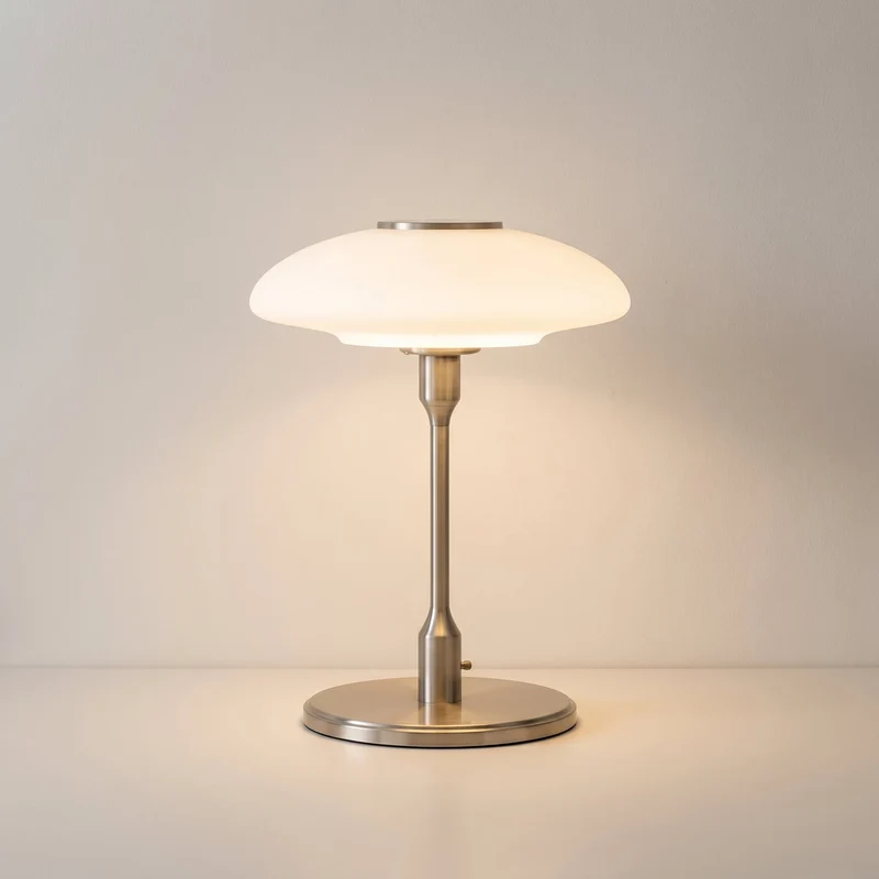 Moderne Metalen Tafellamp E14 Warm Wit LED Sfeerlicht Bureau Nachtkastje 30x42cm Scandinavisch Design | Sansoti