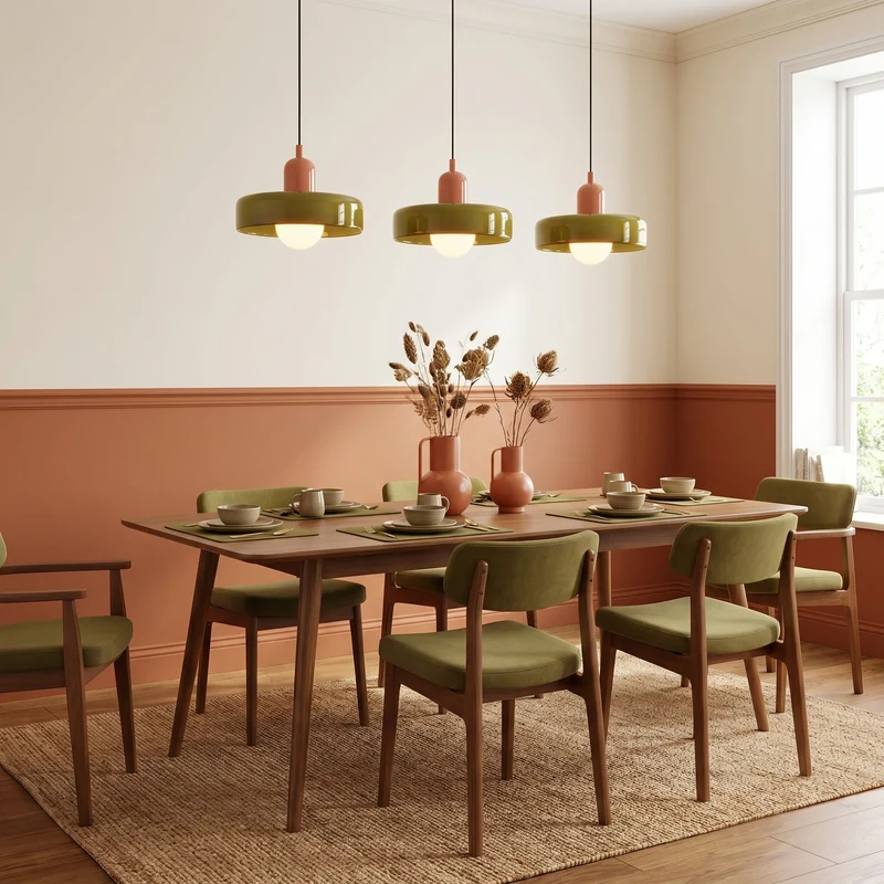 Hanglamp 3-Lichts Gekleurd Glas Bauhaus Design Eetkamer Verstelbaar Warm Wit Modern Kunstzinnig Interieur | Sansoti