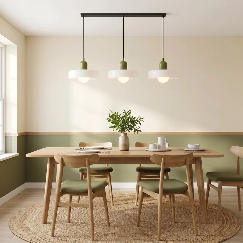 Hanglamp 3-Lichts Gekleurd Glas Bauhaus Design Eetkamer Verstelbaar Warm Wit Modern Kunstzinnig Interieur | Sansoti