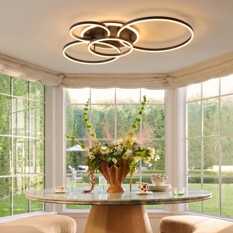 Minimalistische Aluminium Hanglamp E27 met LED Verstelbaar Modern Design voor Eetkamer Slaapkamer Leeshoek | Sansoti