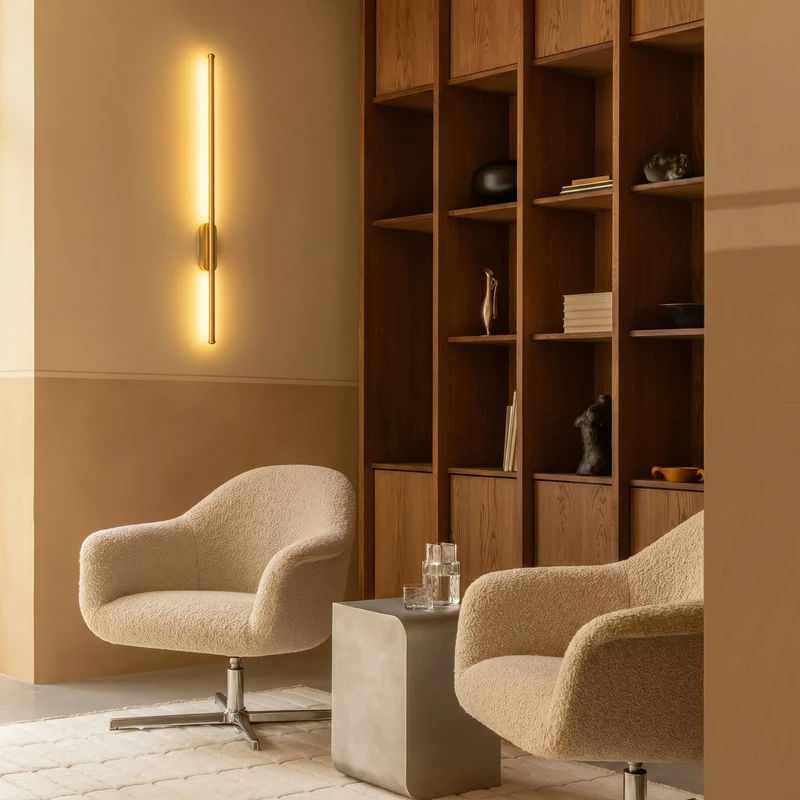 LED-wandlamp Lineair Design 60cm 100cm Warm Wit 3000K Zwart Goud Aluminium Moderne Wandverlichting Woonkamer | Sansoti