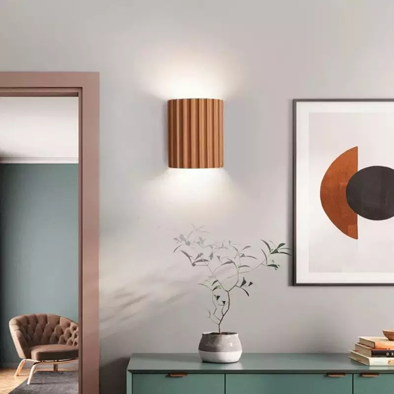 Wandlamp Rond LED Dimbaar Hars Muurdecoratie Kleuraccent Sfeerlicht Leeshoek Gang Slaapkamer Woonkamer | Sansoti