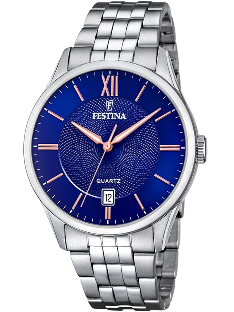 Festina Classics F20425/5 Herrenuhr Blau • Blaues Zifferblatt mit Datum • Miyota Quarzwerk