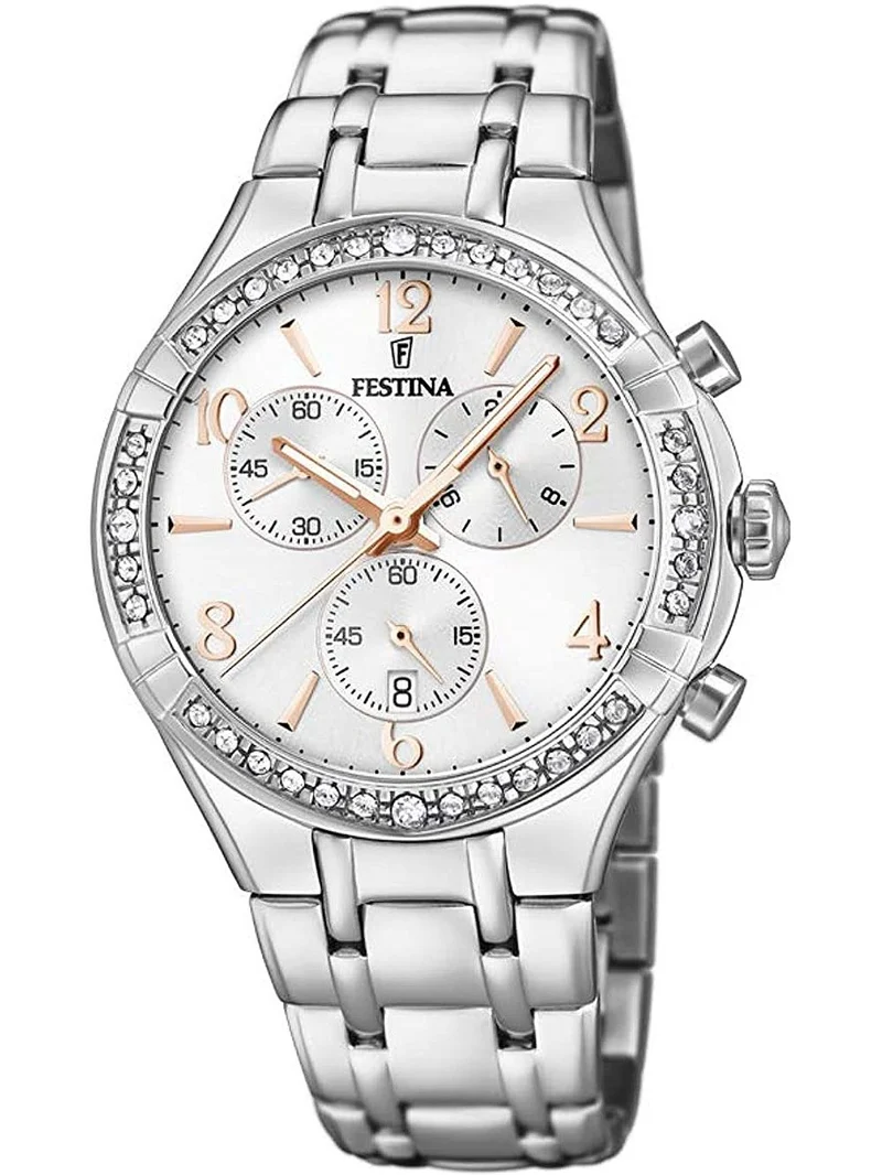 Festina Boyfriend F20392/1 Damen Armbanduhr • Chronograph • Gehärtetes Mineralglas