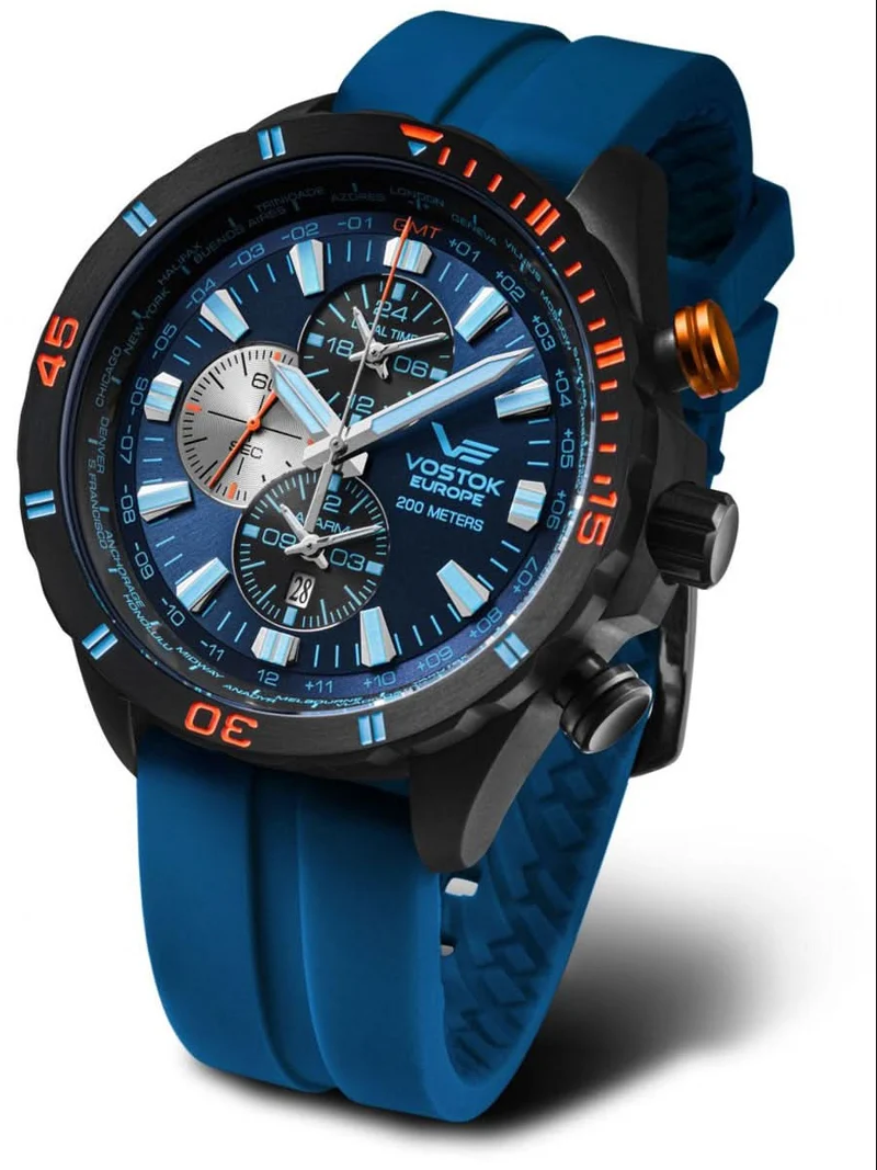 Vostok Europe Almaz YM26-320C654 Herrenuhr • World Timer • 20 ATM