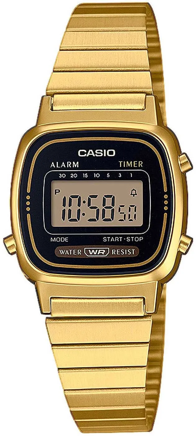 Casio Vintage LA670WEGA-1EF Damenuhr • Kultiges Retro-Design • Nützliche Stoppfunktion