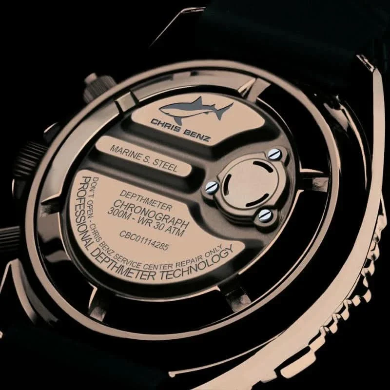 Chris Benz Depthmeter Chronograph 300M CB-C300X-C-MBC Herrenuhr • 300m Wasserdicht • Tiefenmesser