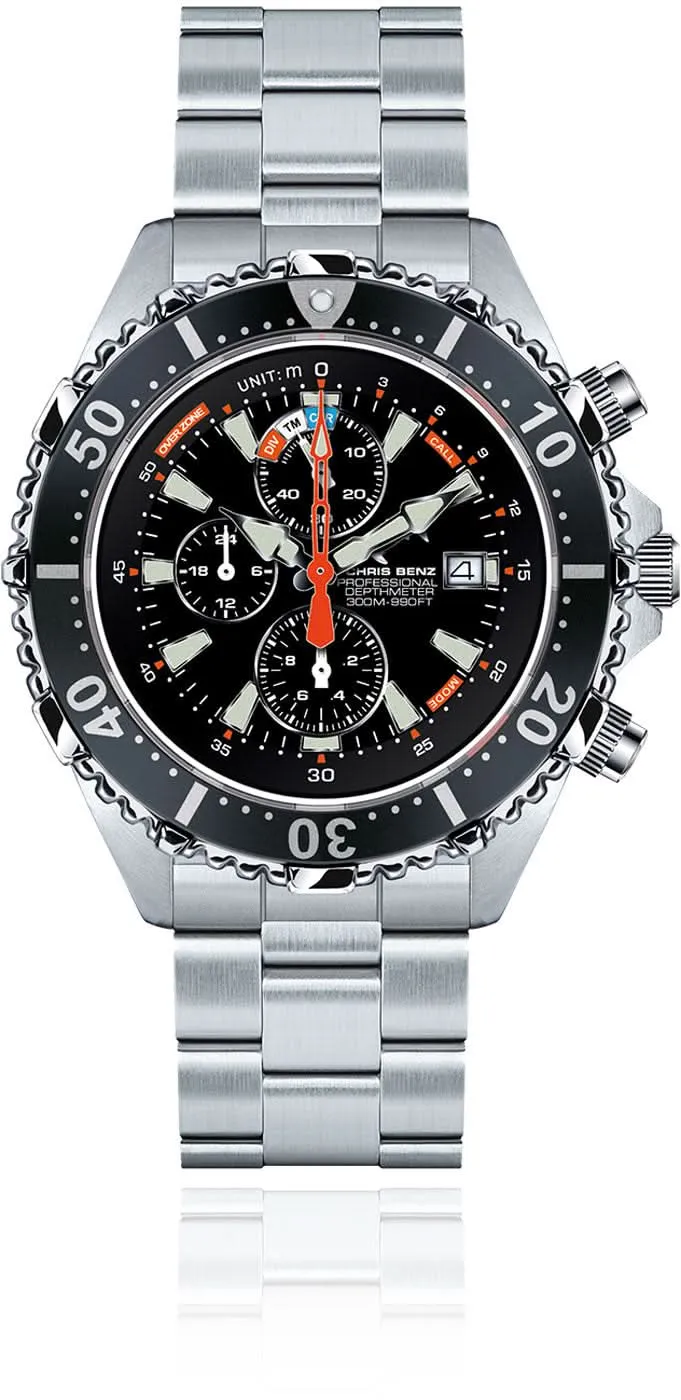 Chris Benz Depthmeter Chronograph 300M CB-C300X-S-MB Herrenuhr • 300m Wasserdicht • Saphirglas