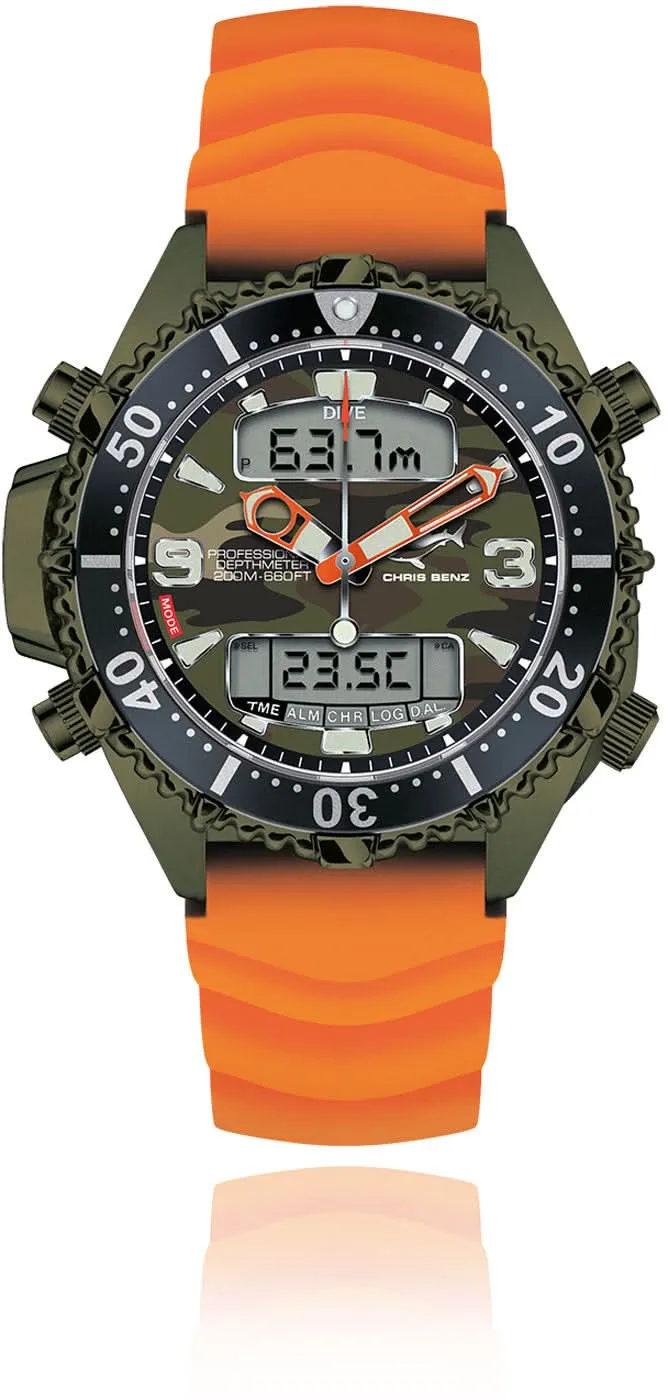 Chris Benz Depthmeter CB-D200X-C-KBO Herrenuhr • Tiefenmesser • Saphirglas
