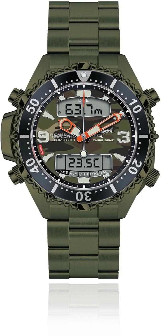 Chris Benz Deep 200M CB-D200X-C-MB Damenuhr • 200m • Saphir