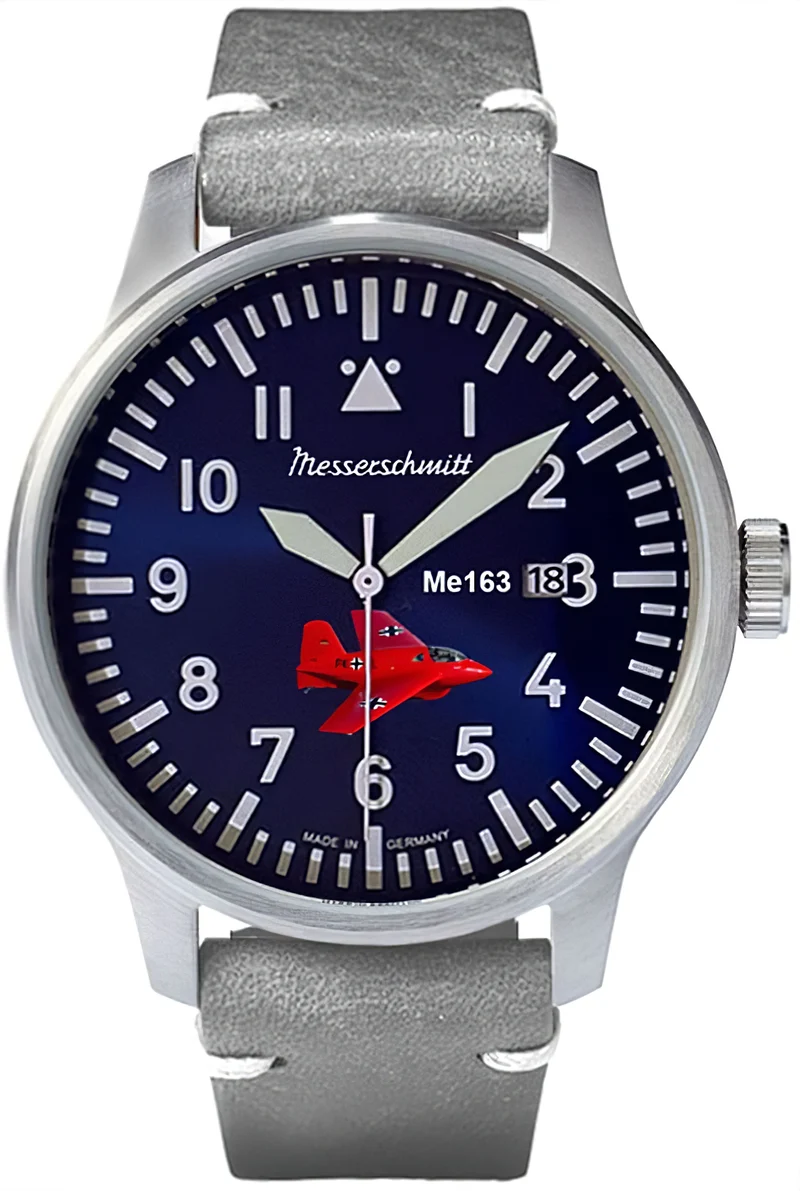 Messerschmitt Komet ME163-80-1 Herrenuhr • Made in Germany • Historisches Design